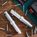 24 Pack Scaffolding Coupling Pins 1-3/8" OD x 9" L Heavy Duty Scaffolding Pins with 1" Collar and 48 Spring Retainers Locking Scaffold Connecting Rod Accessories