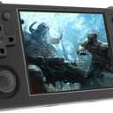 RG35XX H Emulator Handheld Handheld Game Console 5500+Game 3.5 inch IPS Retro Video Games Retro Game Machine Hand Held Classic Game Rechargeable Battery (Black)