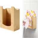 CRAKTH Bamboo Wipes Dispenser Wall Mount, Wipe Box Holder for Bathroom, Kitchen, Living Room, Storage Container for Facial Tissues, Face Towel