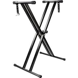 RockJam Adjustable Keyboard Stand with Locking Straps, Quick Release Mechanism, Keynote Stickers & Lessons