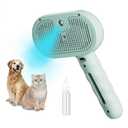 3-in-1 Steam Brush for Cats - Self Cleaning Cat Brush with Anti-Static & Shedding Control, Rechargeable Pet Grooming Tool for Long/Short Hair Cats & Dogs(Green)