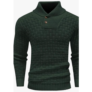 Winter Shawl Collar Button Sweaters Casual Knitted Pleated Pullover Tops Trendy Warm Long Sleeve Jumper Knitwear Size 16