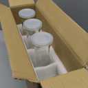 Set of 3 Square Glass Carafe with Lid, 1 Liter Clear Glass Pitcher, Beverage Serveware Carafe for Mimosa Bar, Brunch, Cold Water, Juice, Milk, Iced Tea, Lemonade