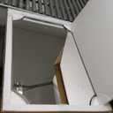 ANDY STAR Brushed Nickel Mirror 24x36 Inch, Scalloped Bathroom Mirror, Silver Vanity Mirror in Anti-Rust Stainless Steel Metal Thin Frame Deep 1, Wall-Mounted Mirror (Horizontal/Vertical)