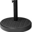Crestlive Products Umbrella Base, 45lbs Patio Umbrella Stand for Market Umbrella, Heavy Duty Round Cement Base for Outdoor, Deck, Lawn, Garden, Weave Decorative Pattern