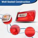 WFLNHB Right Side Tail Light Replacement for Chevy malibu 2016-2025 Incandescent Rear Outer Tail Light Lamp Assembly Passenger Side