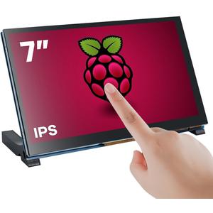 Hosyond 7 Inch Touchscreen IPS DSI Display Compatible with Raspberry Pi 5/4/3, 800x480 Pixel Capacitive Screen MIPI Driver-Free Interface