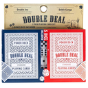 Jacent Double Deal 2 Pack Playing Cards with Bonus 5 Dice - 1 Set