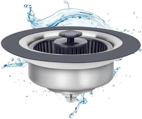 Semour Upgraded 3 in 1 Kitchen Sink Drain Strainer Stopper 304 Stainless Steel Pop Up Kitchen Sink Stopper Anti-Clogging Kitchen Sink Strainer Basket Filter for US Standard 3-1/2 Inch Drain, Pack 3 Semour Upgraded 3 in 1 Kitchen Sink Drain Strainer Stopper 304 Stainless Steel Pop Up Kitchen Sink Stopper Anti-Clogging Kitchen Sink Strainer Basket Filter for US Standard 3-1/2 Inch Drain, Pack 3