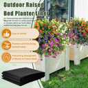 63 * 83 inch Raised Garden Bed Liner, Non Woven Fabric Liner for Large Veg Trough, Keeps Soil Contained and Water Drained