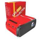 Mini Projector with Wifi Portable Projector Support 1080P 170" Mini HD Movie Projector, Outdoor Projector Compatible with Phone/ Tablet/ Laptop/ TV Stick/ PS4/ HDMI/USB - Red Black
