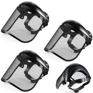 Copkim 3 Pack Safety Face Shield with Mesh Visor, Chainsaw Faceshield, Full Protection Safety Face Mask, Mesh Helmet for Weed Eating Whacking Yard Construction Cutting Work