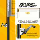 Haokelball Professional Badminton Set for Backyard & Outdoor, Heavy Duty Badminton Net with Anti-Sag Design, Premium Carbon Fiber Rackets Set of 4, Shuttlecocks, Portable Carry Bag, Gift Box Included