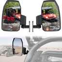 Adjustable Side Rearview Mirrors for Honda Pioneer 1000, UTV Foldable Side Mirror High-definition Rear View Mirror with Bracket for Honda Pioneer 1000-3 1000-5 1000-6 2016-2025 Accessories