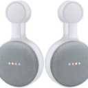 Outlet Wall Mount Holder for Google Home Mini (1st & 2nd Generation), A Space-Saving Accessories for Google Nest Mini Speaker (White, Pack of 2)
