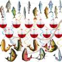Gone Fishing Party Decorations Fish Decorations Fishing Party Banner Fishing Bobber Honeycomb Balls Fish Hanging Swirls Cotton Fish Net Decorations Fishing Theme Birthday Party Supplies