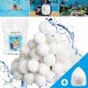 3.08 lbs Pool Filter Ball for Sand Filter Pump for Above Ground Pool,Reusable Eco-Friendly Filter Balls Replace Pool Filter Sand (Equals 100 lbs Pool Filter Sand).…