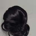 morvally Short Black Purple Wig with 2 Buns Anime Cosplay Synthetic Hair Wigs for Halloween Costume Party (Black Purple, Small Head)