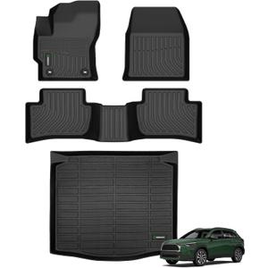 ANBINGO-Floor Mats & Cargo Liner for Toyota Corolla Cross AWD 2022-2026 (Not for Hybrid) All Weather Waterproof for 2026 Corolla Cross Car Mats Accessories