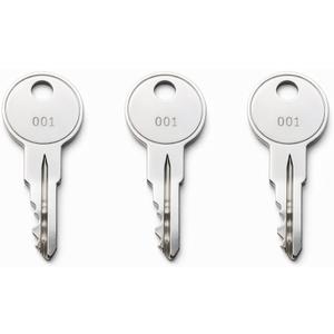 3-Pack 002 Keys Compatible with Husky Tool Box Cabinet Locks, Single-Sided Toolbox & Tool Chest Key, Pre-Cut to Code 001005