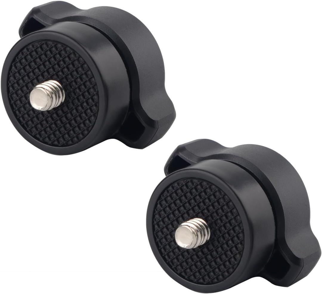 17mm Ball Mount Adapter, 17mm Ball Joint Socket to 1/4-20 Male Screw Adapter for Cameras (2PCS)