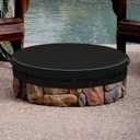 Fire Pit Cover Round, 52-57 Inch, Waterproof, Dustproof, Windproof, UV-Resistant, Black