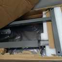 Vaunn Medical Pneumatic Adjustable Overbed Bedside Table with Wheels (Hospital and Home Use) (Black)