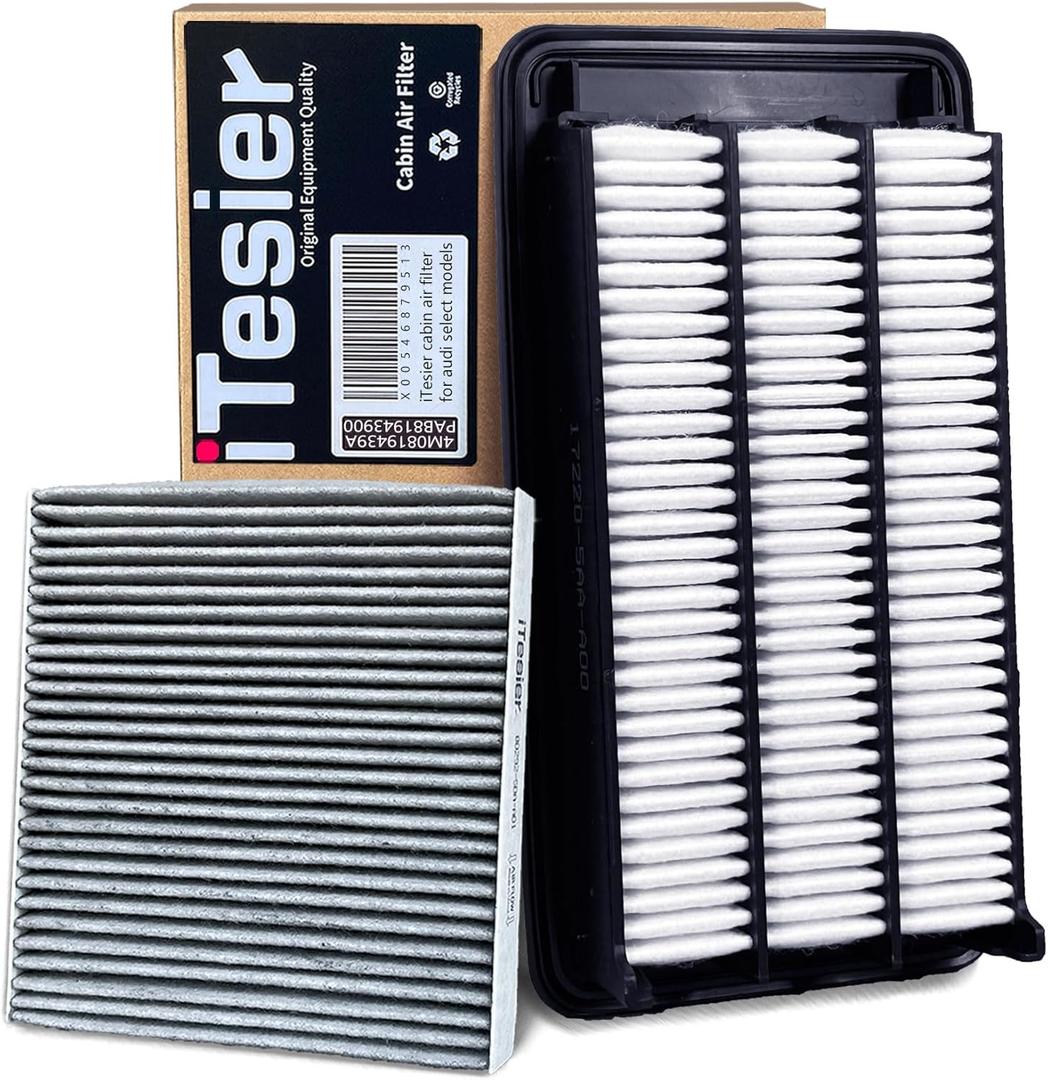 Engine & Cabin Air Filter Kit for CRV (2017-2022) 1.5L Gas, Civic (2016-2021) 1.5L Gas, (NOT for Hybrid /2.0L) Replaces 17220-5AA-A00, 80292-TF0-G01