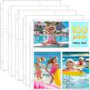 100 Pack 4x6 Photo Sleeves for 3 Ring Binder - 600 Photos, Clear Album Refill Pages, Acid Free Plastic Archival Protector Sleeves, Pages Sheets for 8.5x11 Binder
