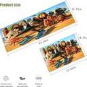 Italian Brainrot Kitchen Floor Set of 2 - Non-Slip Low Profile Floor Mats, Washable Rubber Carpet for Kitchen & Living Room (16x47in + 16x24in), Bedroom & Entryway Decor