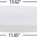 6-Pack Plastic Round Food Serving Tray, Round Restaurant Serving Trays, White