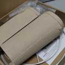 Set of 2 Empire Lamp Shades, 13 Inch Medium lampshades, Handcrafted Natural Linen Fabric lampshade, Assembly Required, Lamp shade for Table Lamp and Floor Light (11"x13"x10", Grey)