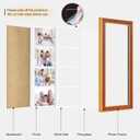 Suede 8x21 Picture Frame Display 4 Opening 5x7 Picture Frames Collage Wall Decor with Mat,Multi Photo Frame for Plexiglass,Wall Decor,1Pack,Brown