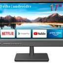 Feihe 17 inch Small Flat Screen Smart TV for Kitchen, RV, or On-The-Go Entertainment - High-Definition Display, Smart Operating System