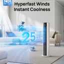 DREO Tower Fan for Bedroom, 43" Cooling Fans That Blow Cold Air 2025 Upgraded, Evaporative Air Cooler, Quiet 85 Oscillating Floor Fan, Easy Cleaning, APP Control, 4 Modes & 4 Speeds, 12H Timer, White