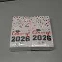 2026 Graduation Disposable Paper Napkins, Guest Dinner Hand Towels for College School Grad Class Congrats Celebration, Cocktail Party Decorations (80, Red & Black)