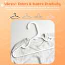HOUSE DAY Premium Baby Hangers 20 Pack, 11 Inch Kids Plastic Hanger White, Slim Childrens Hangers for Infant, Toddler, Child Clothes, Non-Slip Sturdy and Durable Baby Clothes Hanger for Closet