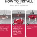 Banyaa Jar Opener Bottle Opener for Seniors with Arthritis - Under Cabinet Jar Opener for Weak Hands, Rotary Lid Opener, Easy Twist-Off Lids for Jars & Bottles, Original Kitchen Gadgets (Red)