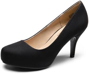 DREAM PAIRS Tiffany Women's Classic Elegant Versatile Low Stiletto Heel Dress Platform Pumps Shoes 7.5