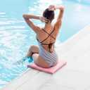 Novabright 2 Pcs Pool Seats for Edge of Pool Poolside Seating Mat with Soft Foam Pad Anti-Slip Cushion Waterproof Bath Seat Chair Poolside Accessories for Summer Outdoor Beach (Light Pink,12 Inch)