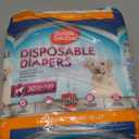 Simple Solution Disposable Dog Diapers, Female Dog Diapers, Puppy Potty Training, Incontinence and Heat Cycle Protection, Large Diapers for Dogs, 18-27 Inch Waist, 30 Count