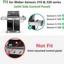 Hongso 19.5 Inch Grill Grates, 24.5 Inch Flavorizer Bars, 34-1/4" Burner Tube Set Kit, Replacement Parts for Weber Genesis 300 Series E310 E320 EP310 S310 S320 Gas Grill (with Side Control Panel Only)