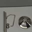 SunnyPoint Bathroom Free Standing Toilet Tissue Paper Roll Holder Stand with Reserve Function, Satin Nickel