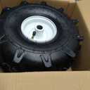 11x4.00-4" Tiller Tire and Wheel, 3/4" Axle Size, 3-1/8" Centered Hub, Compatible with Craftsman & Troy-Bilt Tiller Replacement, 2 Pack-11x4.00-4