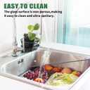 Seelenruhe Tempered Glass Cutting Board for Kitchen Counter, 16x20 inch Clear Cutting Board for Countertop, Non-Slip, Heat-Resistant, Easy to Clean, Kitchen Decoration