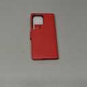 SHIELDON Case Wallet for Galaxy S26 Ultra 6.9", Genuine Leather Flip Magnetic Design with RFID Blocking Card Holder Kickstand Shock Absorbing Phone Cover Compatible with Galaxy S26 Ultra - Retro Red