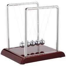 Juvale Newtons Cradle Pendulum  7 x 6 x 7 in, Silver Stainless Steel  Desk Decor & Office Decor for Men  Stress Relief Desk Toy  Science Teacher Gift & Physics Toy