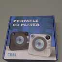 Desktop CD Player Bluetooth with HiFi Dual Speaker, CD Player for Home with Remote Control,Dust Cover,LCD Display,Sleep Timer,EQ Sound,USB/AUX/3.5mm Earphone Jack for Home,Kids,Gift (White)