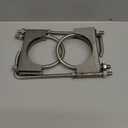 Heavy Duty 3-1/2 Inch Stainless Exhaust Clamp with Hanger Rod for Universal 3.5" Exhaust Pipes