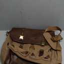 MATEIN Vintage Messenger Bag with USB Charging Port & RFID Blocking Pocket, 15.6 inch Laptop Bag Canvas PU Leather Men Briefcase, Water Resistant Computer Satchel Crossbody for Work Commuting, Brown